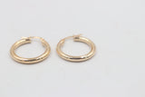 9ct Gold Round Hoops GE008