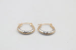 9ct Gold Two tone Hoop Earrings GE023