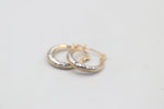 9ct Gold Two tone Hoop Earrings GE023
