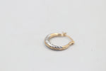 9ct Gold Two tone Hoop Earrings GE023