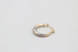 9ct Gold Two tone Hoop Earrings GE023
