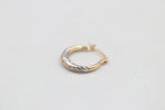 9ct Gold Two tone Hoop Earrings GE023