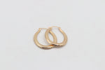 9ct Gold Prgressive profile Oval Shaped Hoops GE038