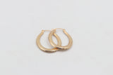 9ct Gold Prgressive profile Oval Shaped Hoops GE038