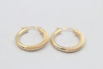 9ct Gold Half mesh half plain  Earring GE048