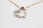 10ct Gold Diamond set Heart Pendent