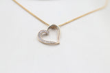 10ct Gold Diamond set Heart Pendent