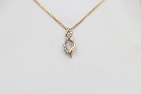 10ct Gold Diamond set  Pendent
