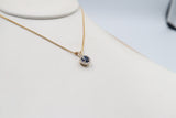 10ct Gold Sapphire & Diamond set  Pendent