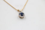 10ct Gold Sapphire & Diamond set  Pendent