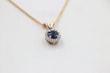 10ct Gold Sapphire & Diamond set  Pendent