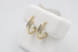 10k Gold Diamond huggies TDW 0.10ct
