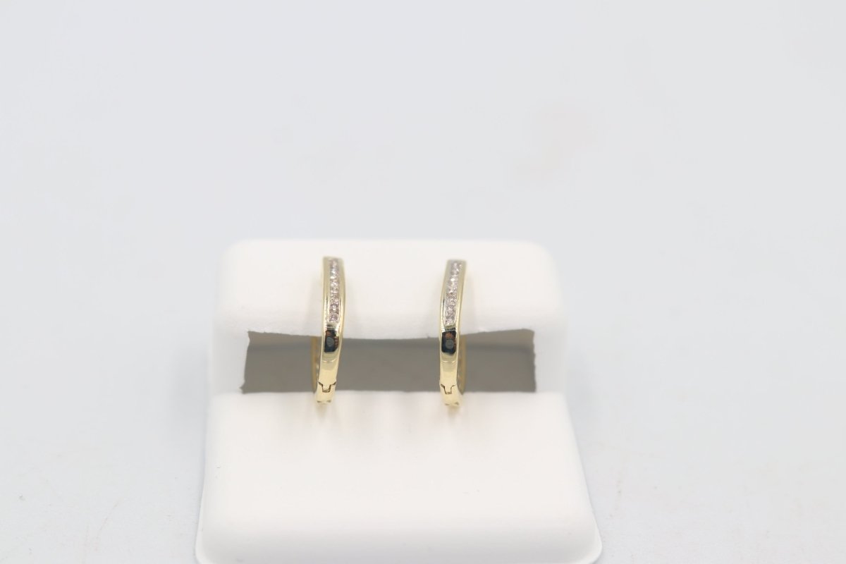 10K Gold Diamond huggies TDW 0.10 ct