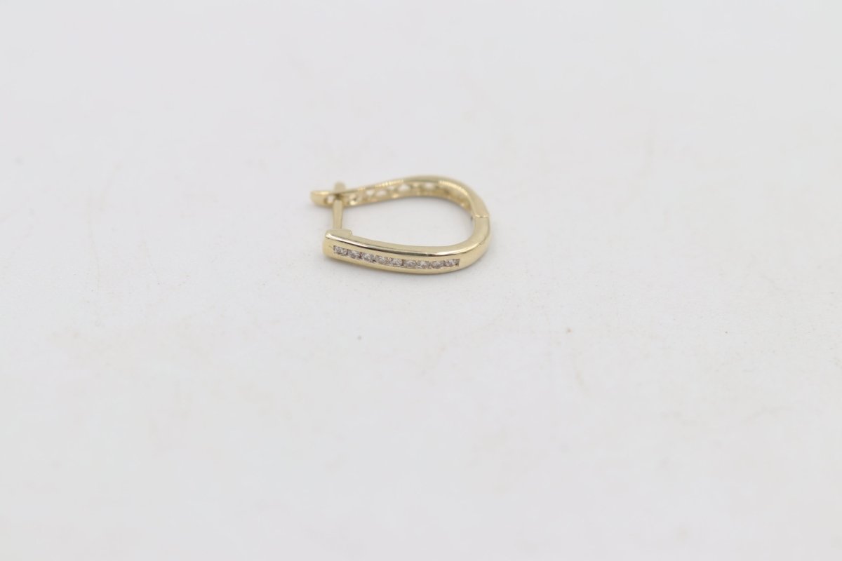 10K Gold Diamond huggies TDW 0.10 ct
