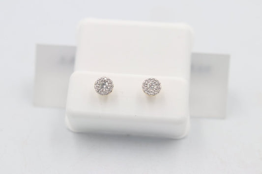 10ct Gold Diamond Cluster Earrings 0.25ct