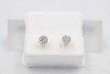 10ct Gold Diamond Cluster Earrings 0.25ct