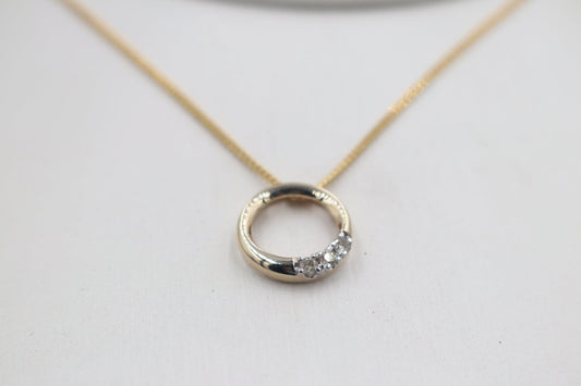 10K Gold Diamond Pendent 0.10