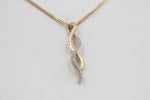 10K Gold Diamond Infinity Pendent 0.10ct