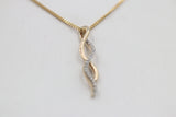 10K Gold Diamond Infinity Pendent 0.10ct