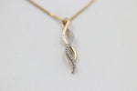 10K Gold Diamond Infinity Pendent 0.10ct