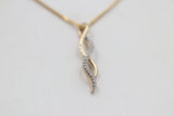 10K Gold Diamond Infinity Pendent 0.10ct