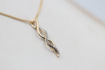 10K Gold Diamond Infinity Pendent 0.10ct