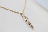 10K Gold Diamond Infinity Pendent 0.10ct