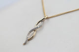 10K Gold Diamond Infinity Pendent 0.10ct