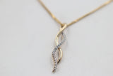 10K Gold Diamond Infinity Pendent 0.10ct