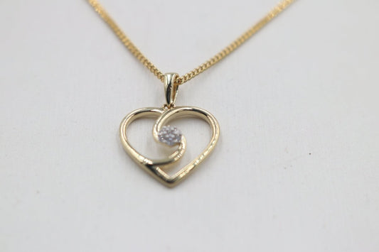 10K Gold Diamond Pendent 0.07ct