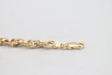 9ct Gold Italian Fancy Overlapping Oval link Bracelet GAC003