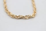 9ct Gold Italian Fancy Overlapping Oval link Bracelet GAC003