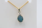9ct Gold Setting with Australian Opal and Diamonds SJ2661