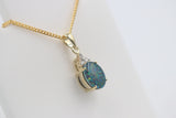 9ct Gold Setting with Australian Opal and Diamonds SJ2661