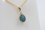 9ct Gold Setting with Australian Opal and Diamonds SJ2661