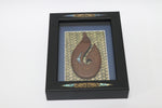 Framed Wooden Fish Hook with Paua Inlay