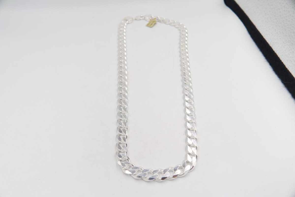 Stg Silver Heavy Curb Link Chain  IR15 55cm