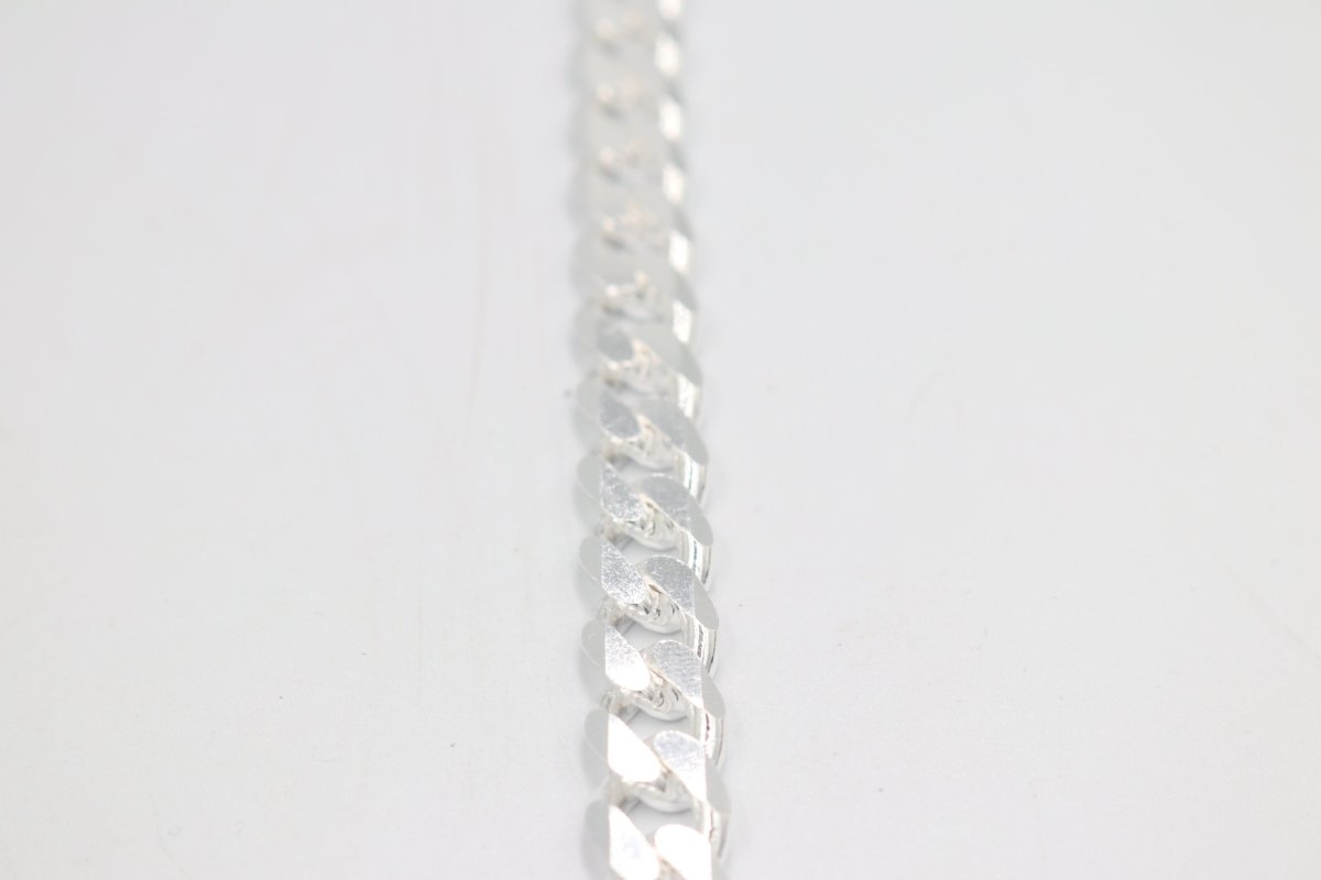 Stg Silver Heavy Curb Link Chain  IR15 55cm