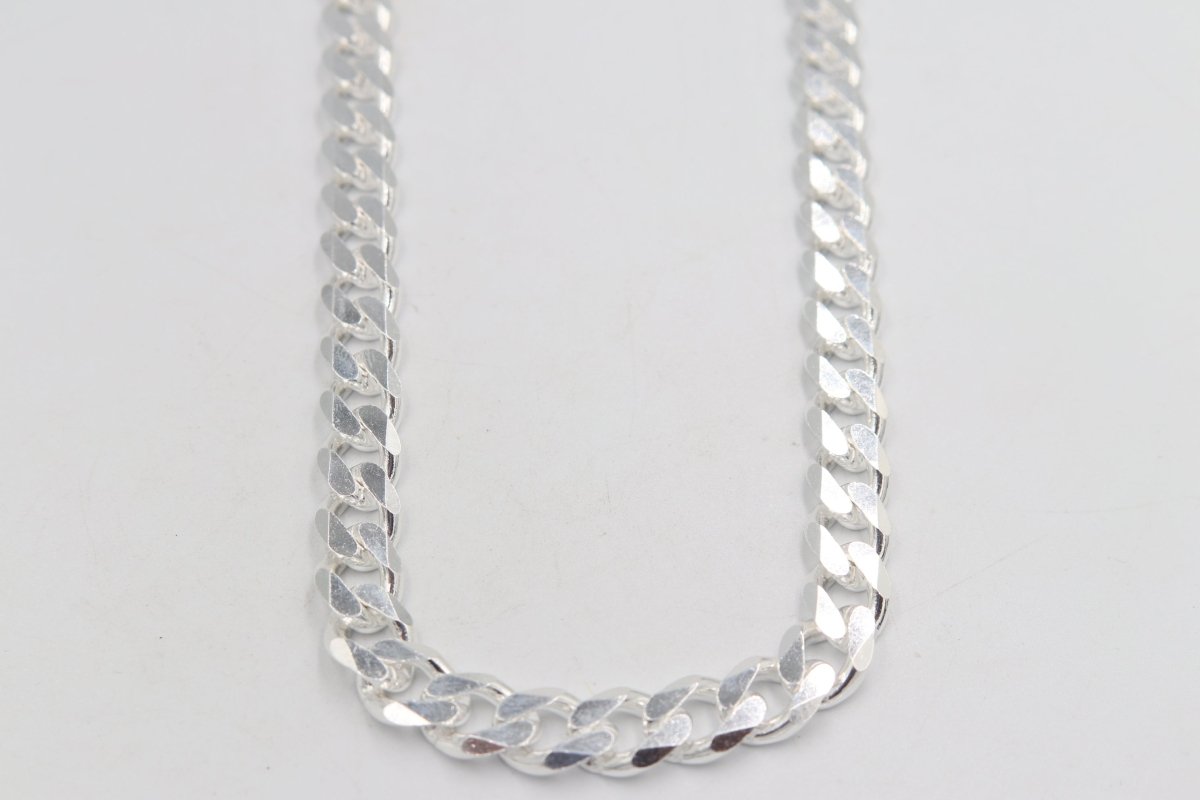 Stg Silver Heavy Curb Link Chain  IR15 55cm