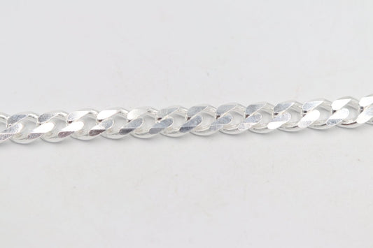Stg Silver Heavy Curb Link Chain  IR14