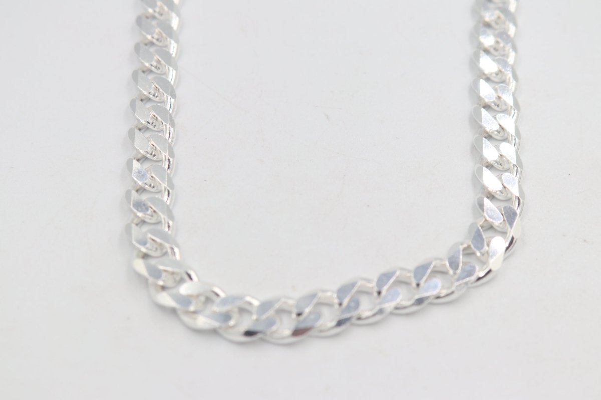 Stg Silver Heavy Curb Link Chain IR5