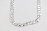 Stg Silver Heavy Curb Link Chain IR5