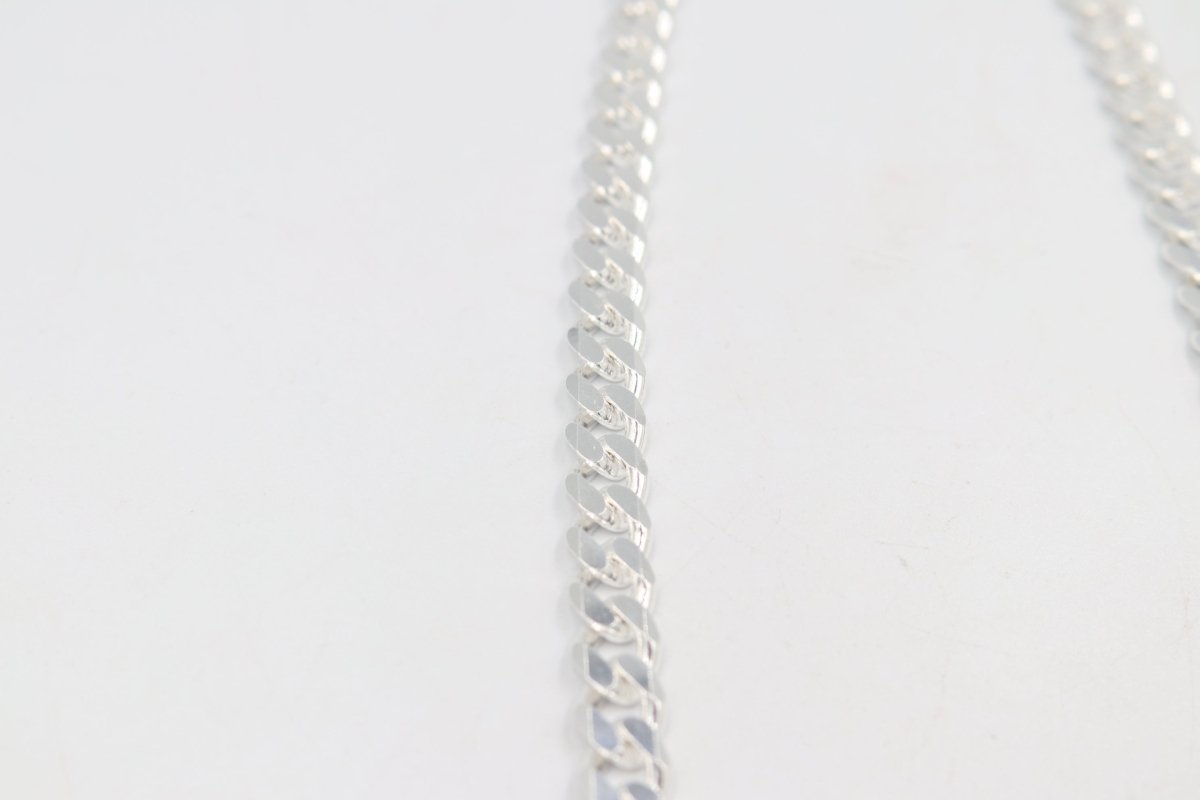 Stg Silver Heavy Curb Link Chain IR5