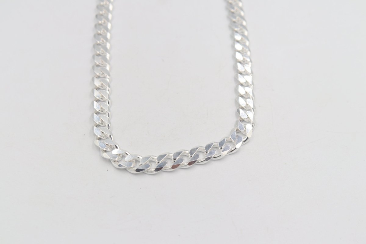 Stg Silver Heavy Curb Link Chain IR5