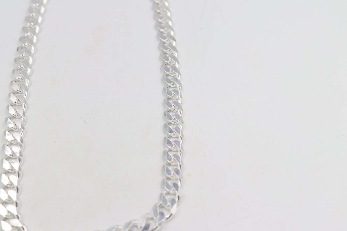 Stg Silver Heavy Curb Link Chain IR5