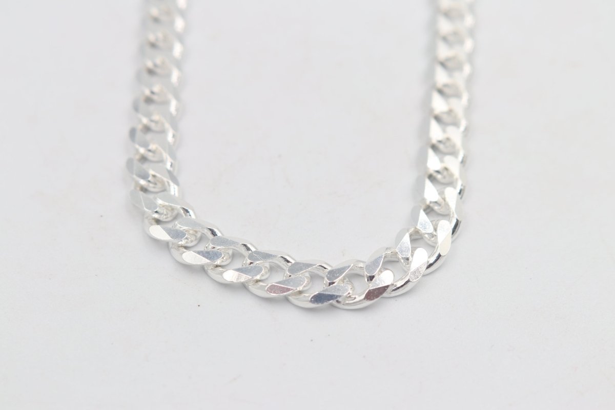 Stg Silver Heavy Curb Link Chain  IR39 60cm