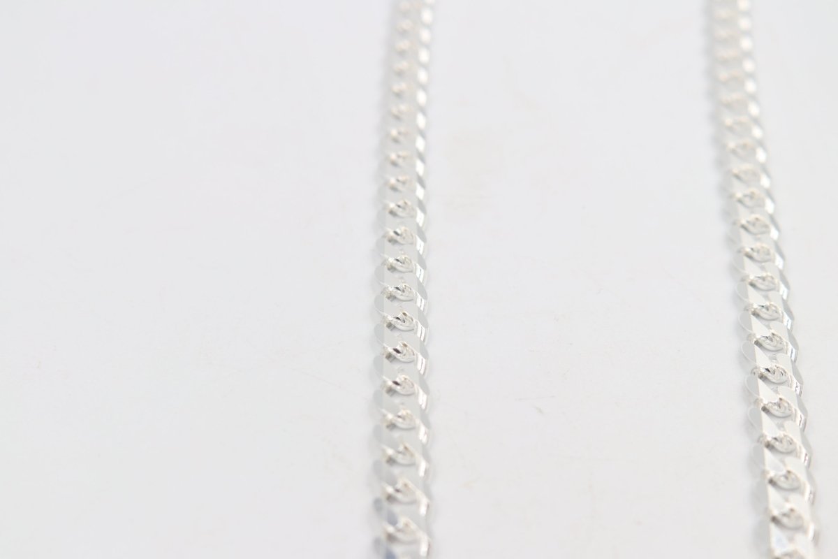 Stg Silver Heavy Curb Link Chain  IR39 60cm