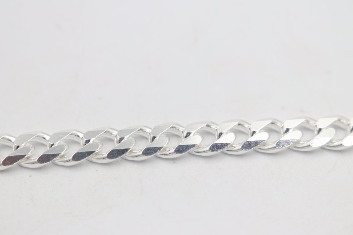 Stg Silver Heavy Curb Link Chain  IR39 60cm