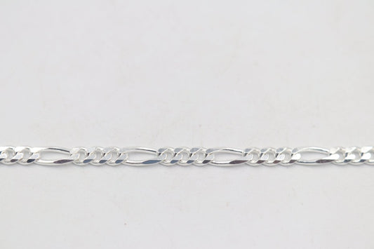 Stg Silver 3:1 Figaro Link Chain  IR10