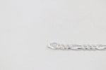 Stg Silver 3:1 Figaro Link Chain  IR11
